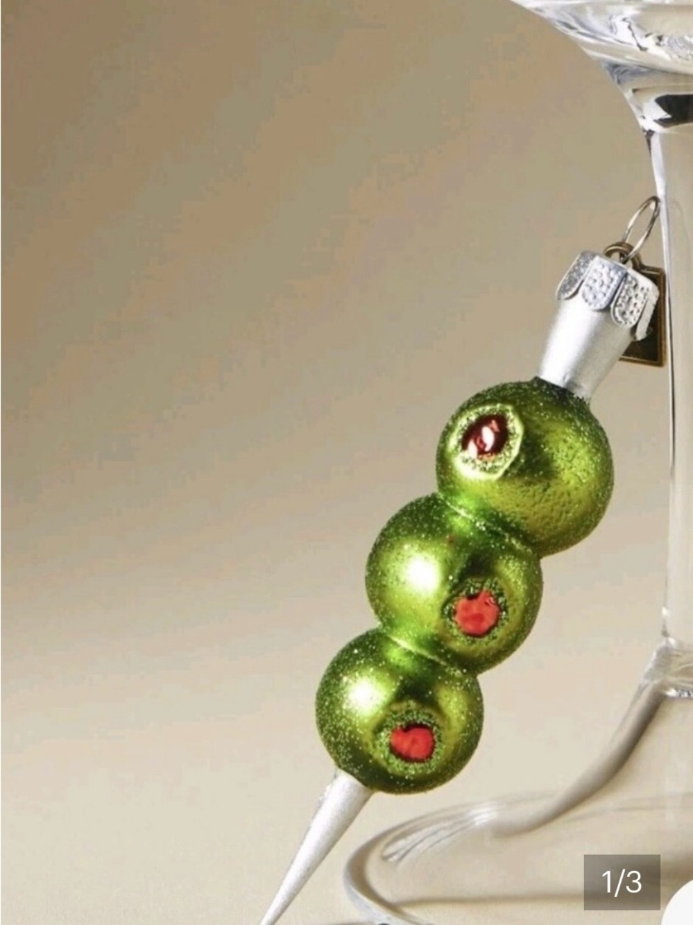 Anthropologie martini olives Christmas Ornament